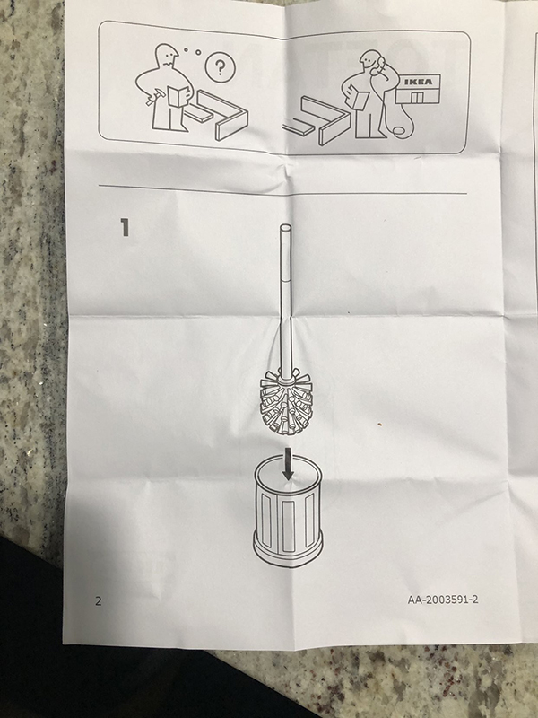 Инструкция по установке туалетного ершика